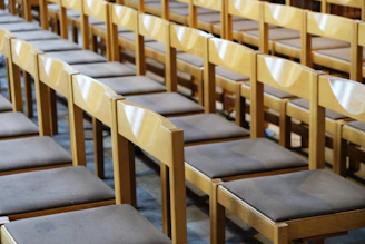 brown wooden chair lot