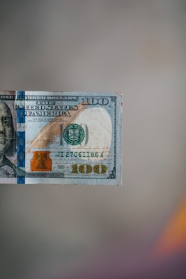 A United States one-hundred-dollar bill
