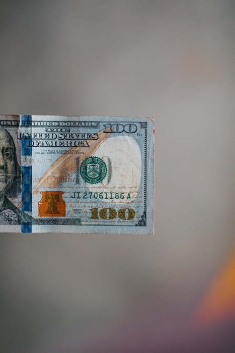 A United States one-hundred-dollar bill