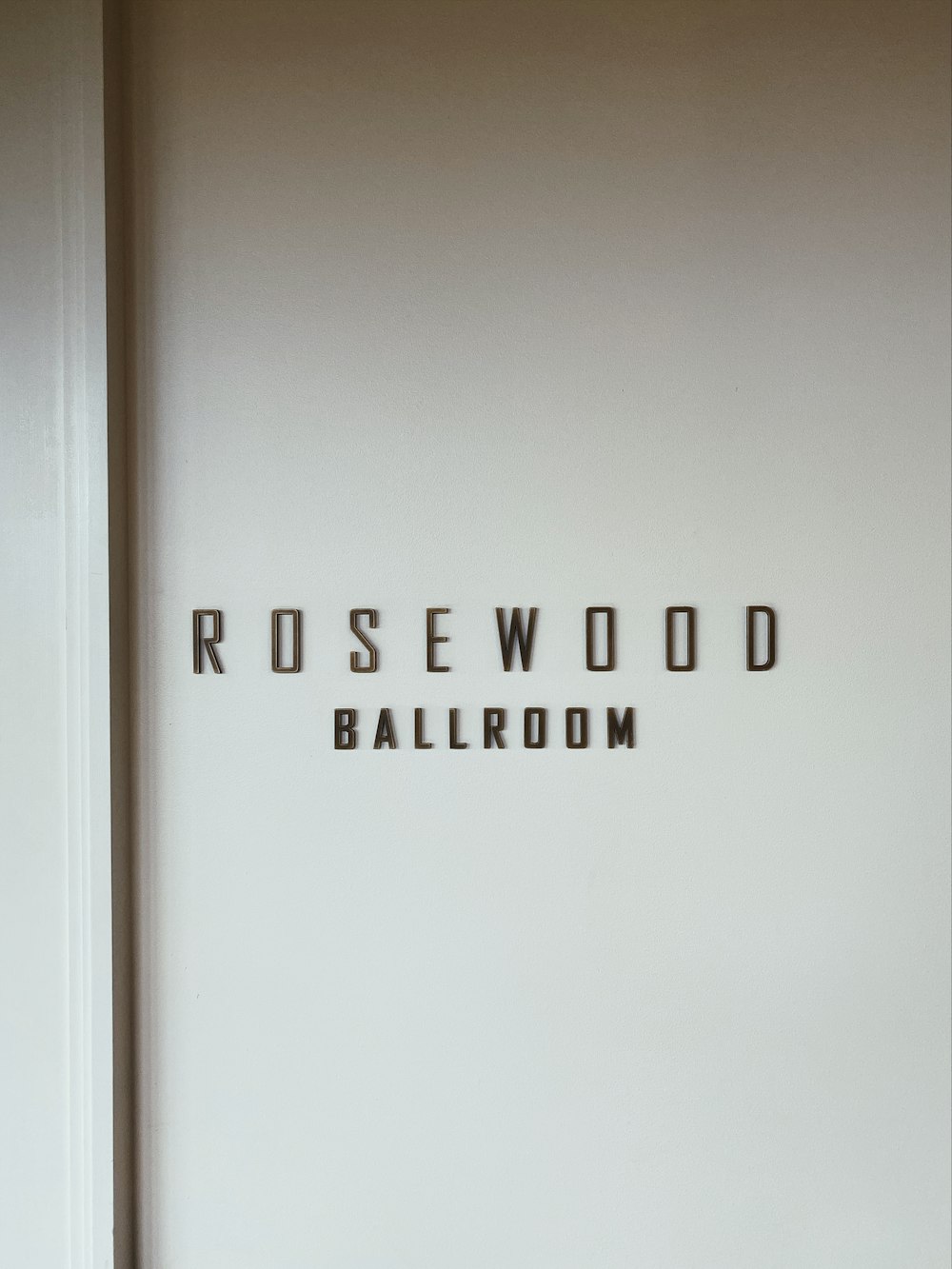 Rosewood Ballroom signage