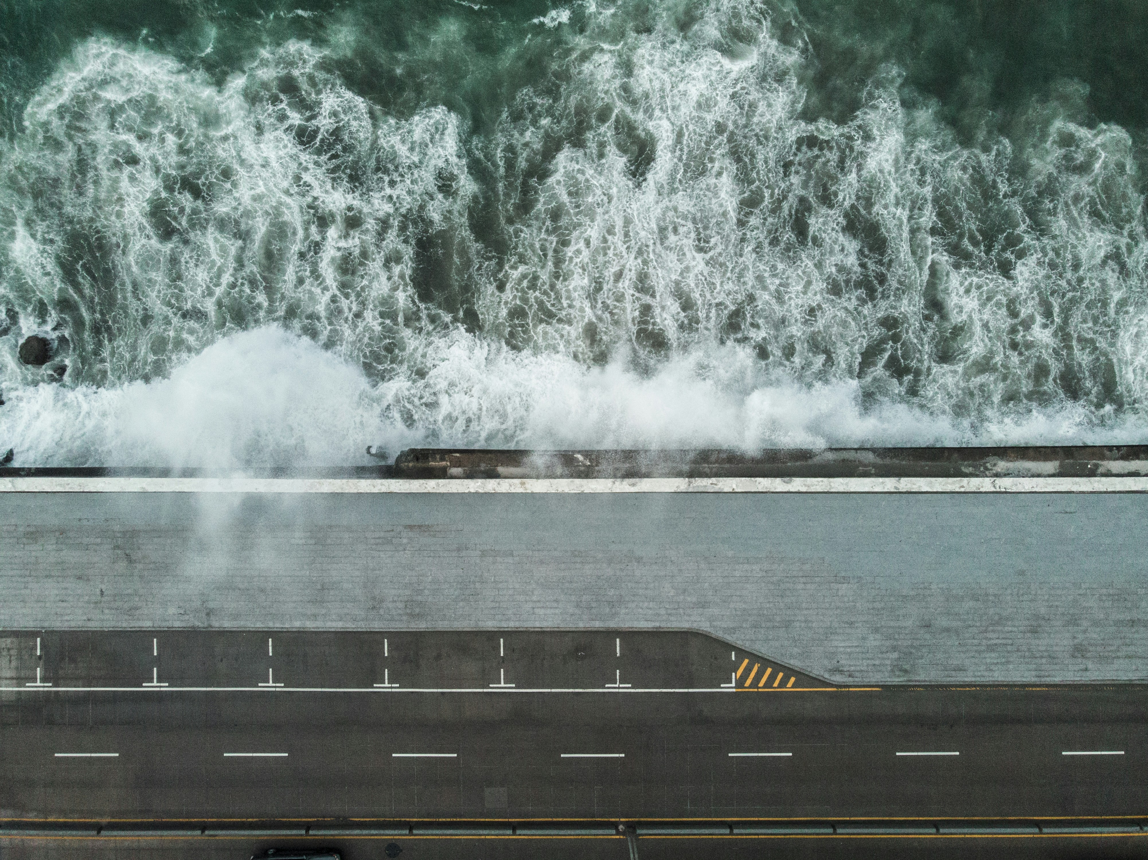 storm seen from drone point of view