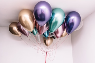 assorted-color balloons