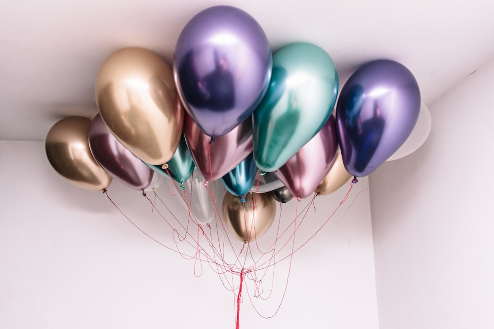 assorted-color balloons