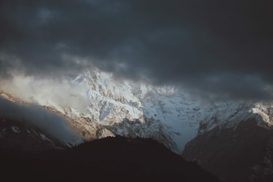 mountain ranges in Ghandruk Nepal