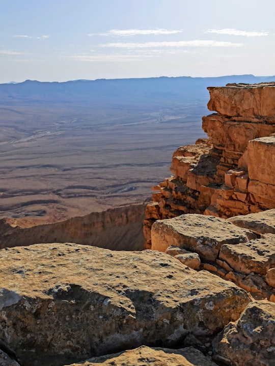 photography of mountain range during daytime in Mitzpe Ramon Israel