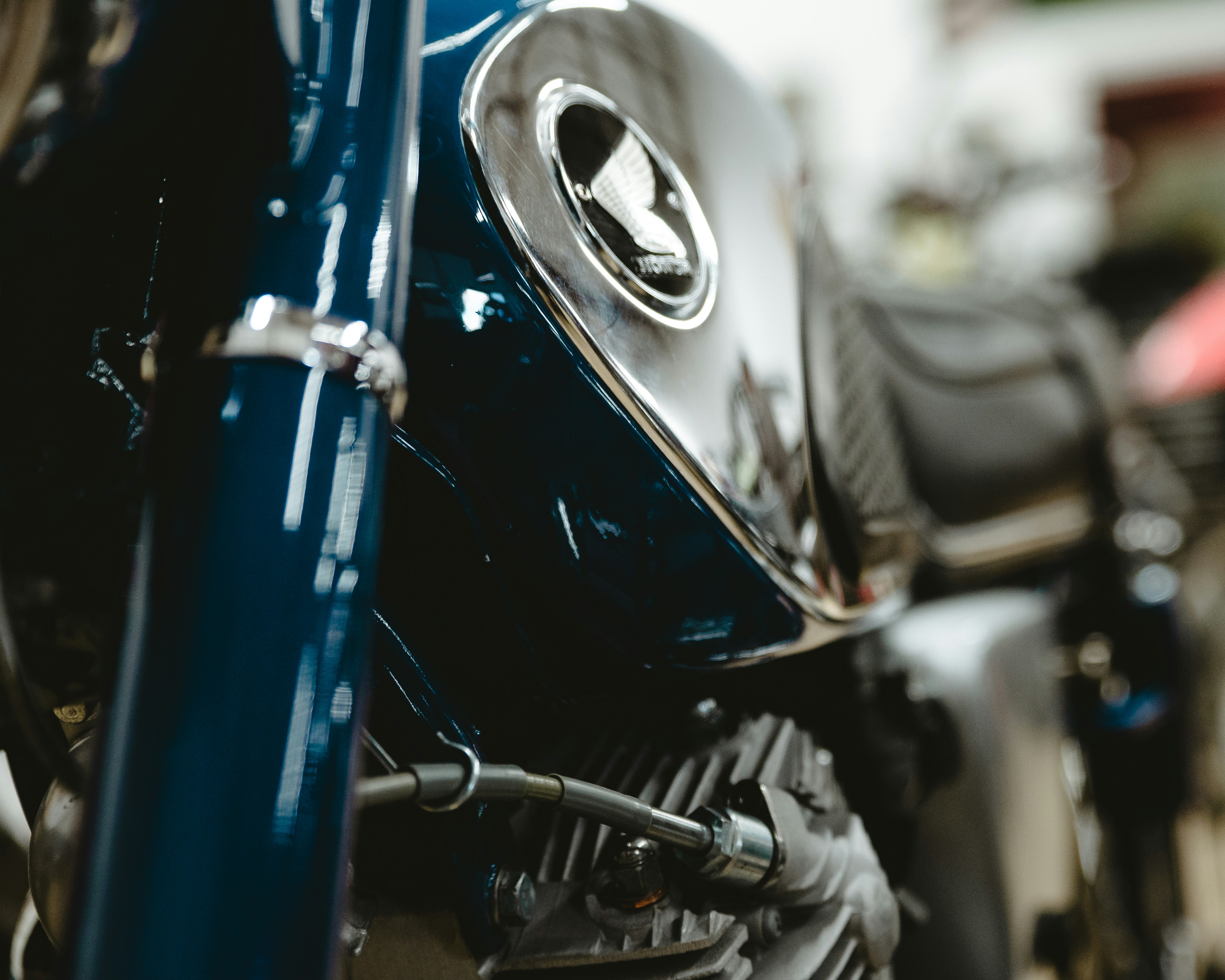 blue and black motorcycle