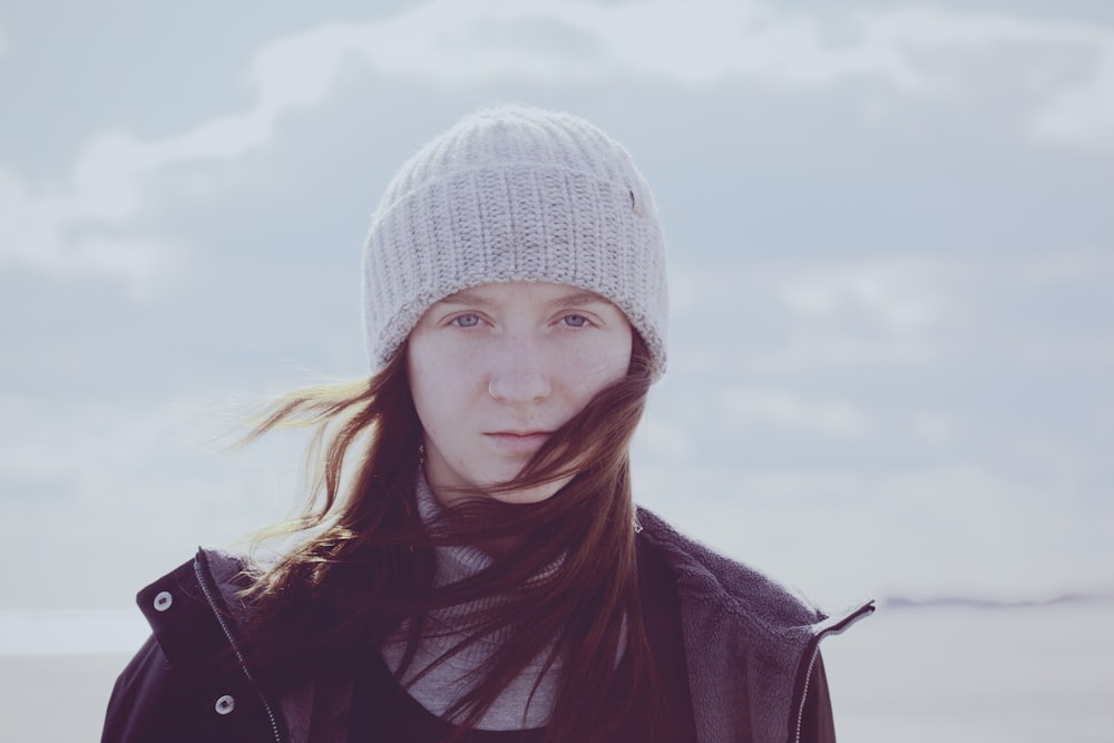 woman looking at the camera during day