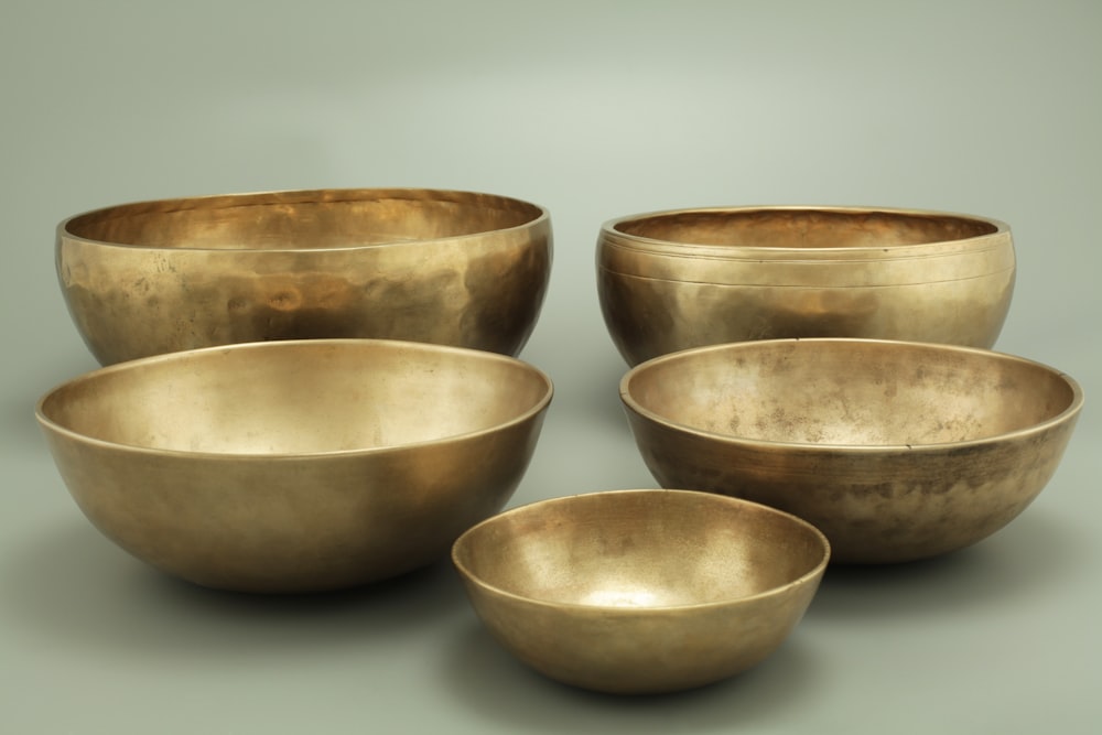 brown ceramic bowl on white surface