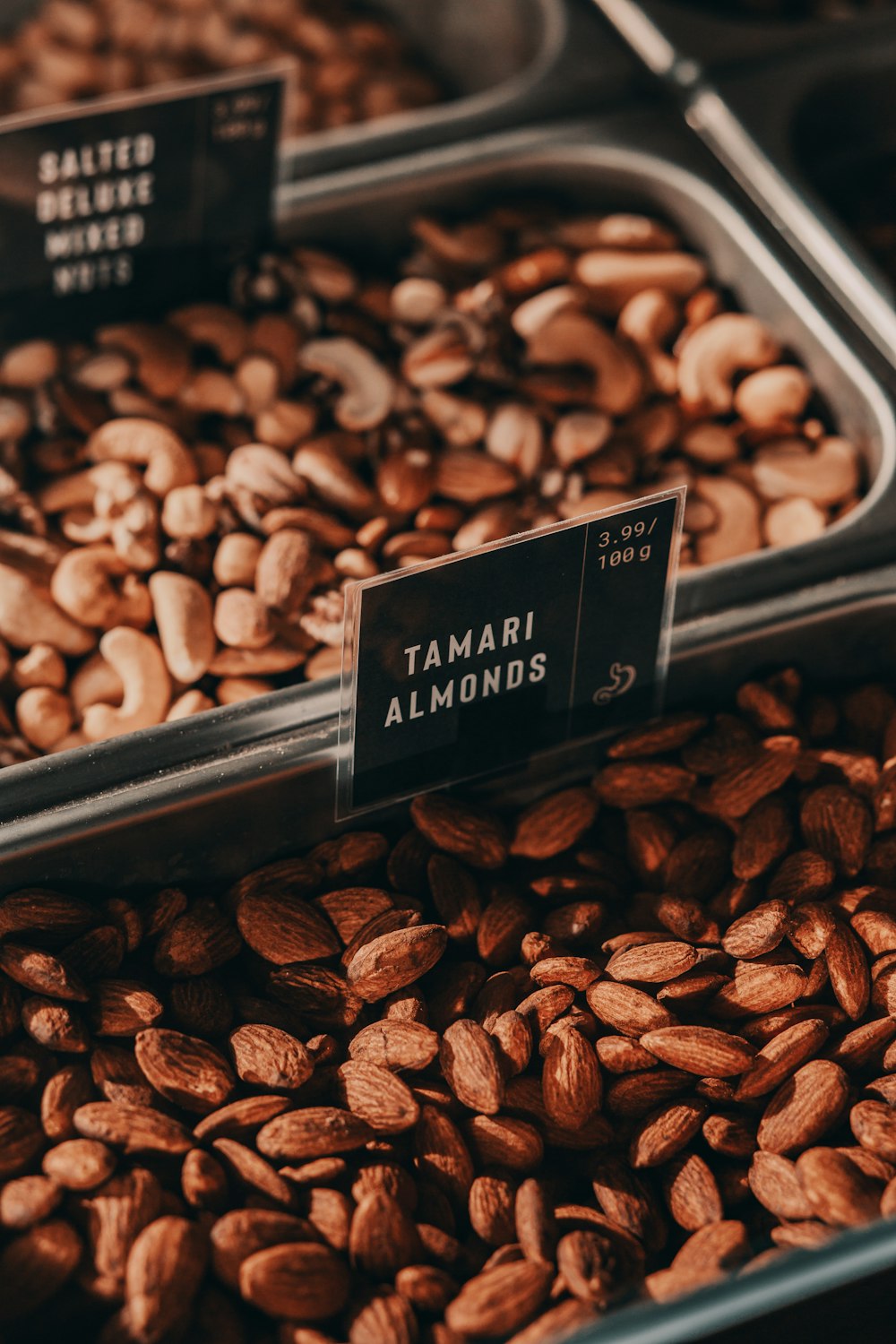 tray of Tamari Almonds