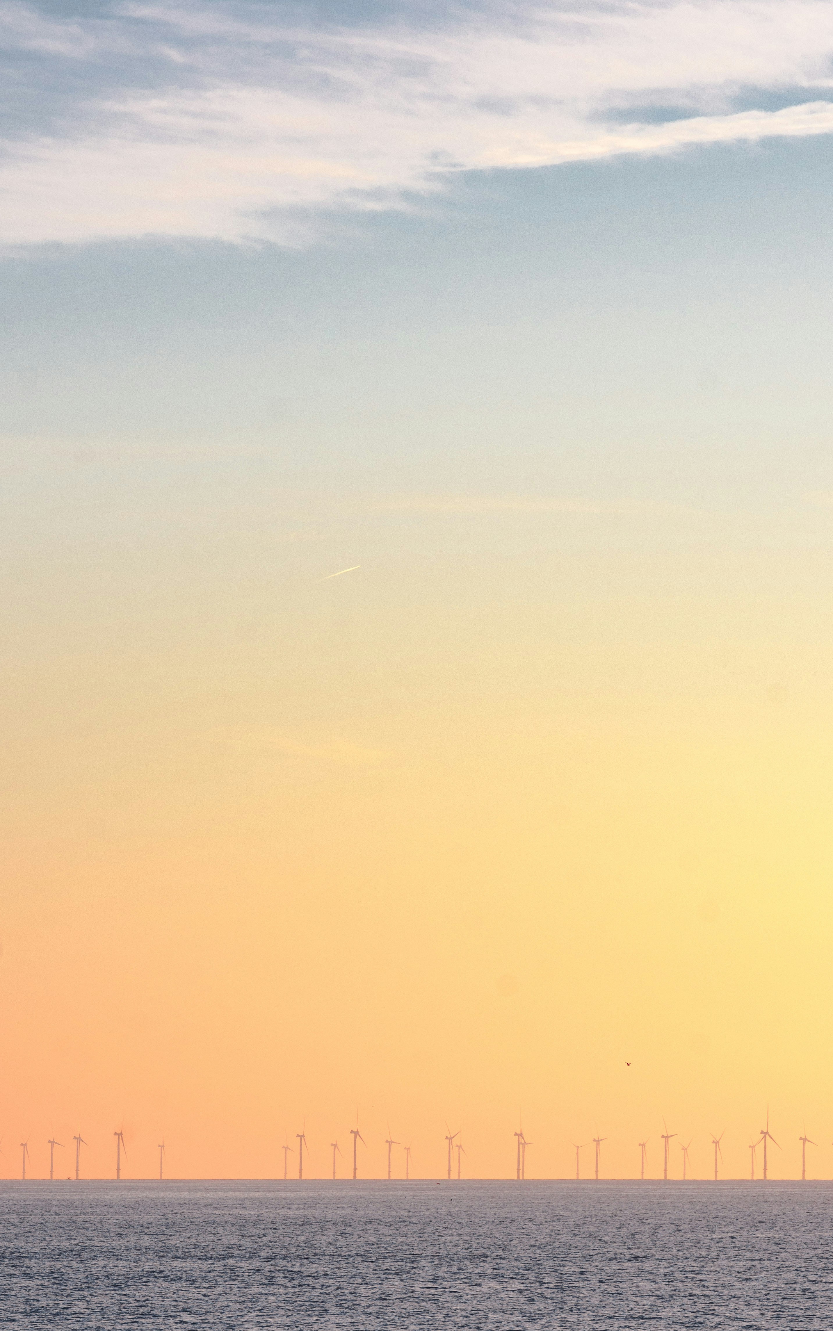 body of water during golden hoour