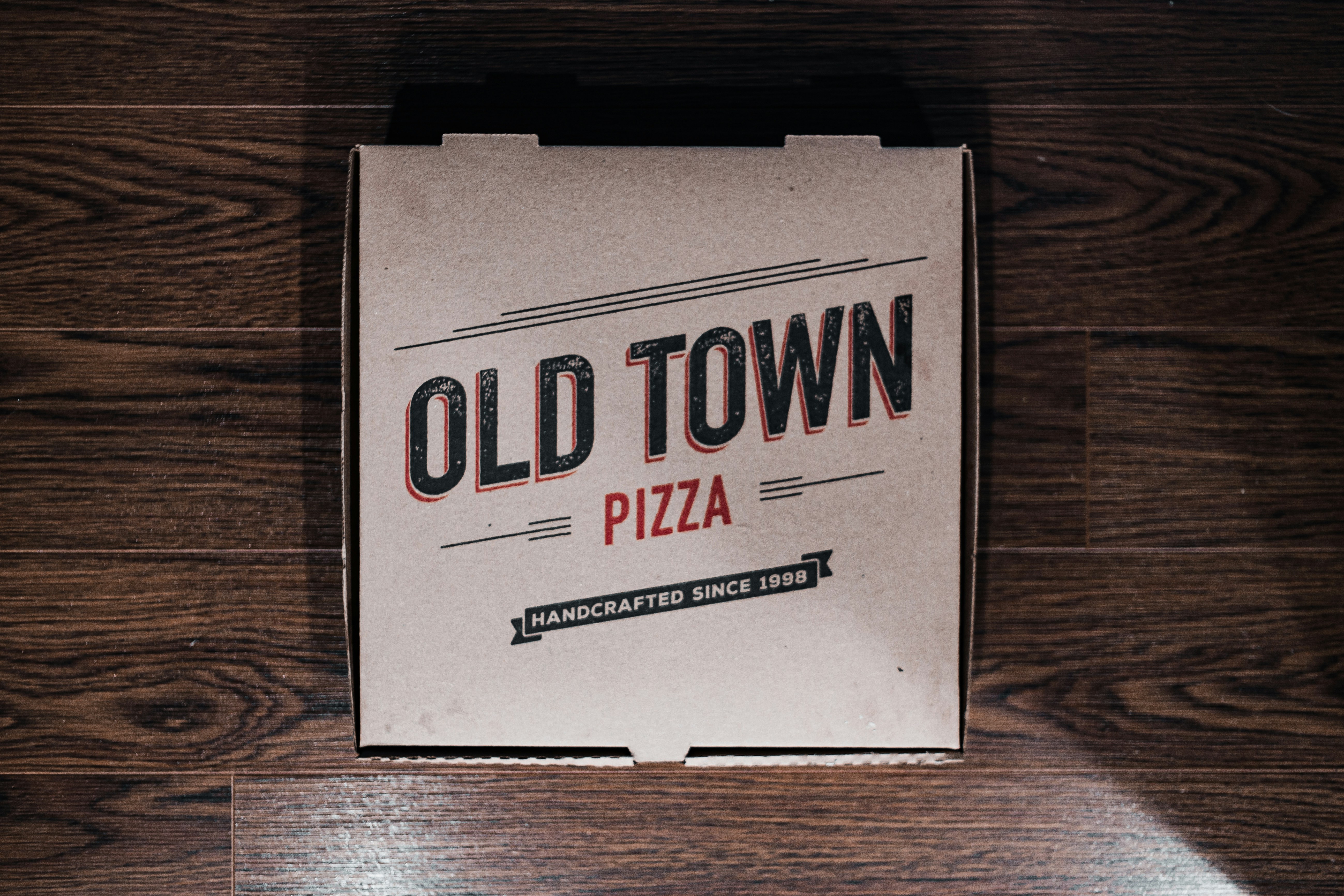 Caja de pizza del casco antiguo