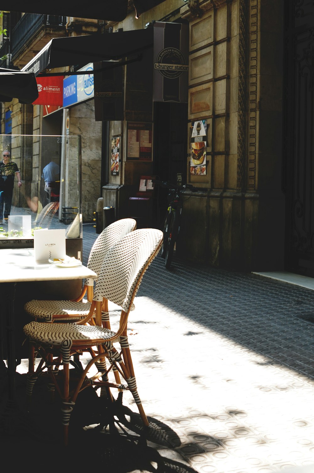 empty chair near street