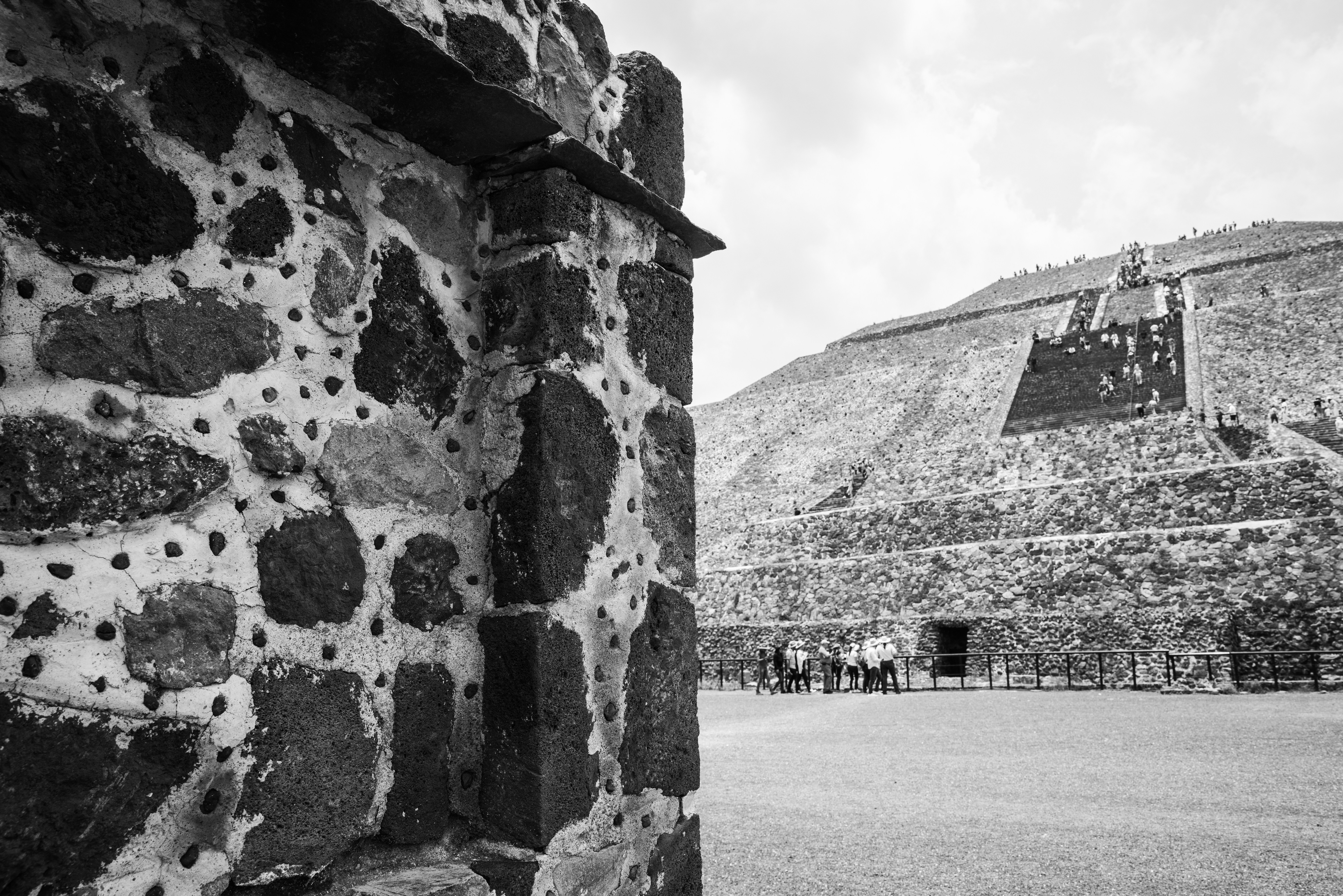 Teotihuacan, Mexico - The rock and mortar that make the pyramids of Teotihuacan.