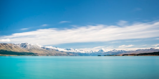 clear blue sea in Lake Pukaki New Zealand