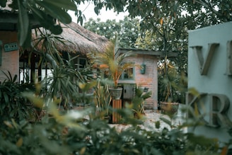 brown wooden house near green trees during daytime