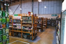 a store filled with lots of shelves filled with drinks
