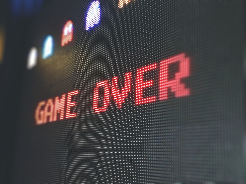 game over screen