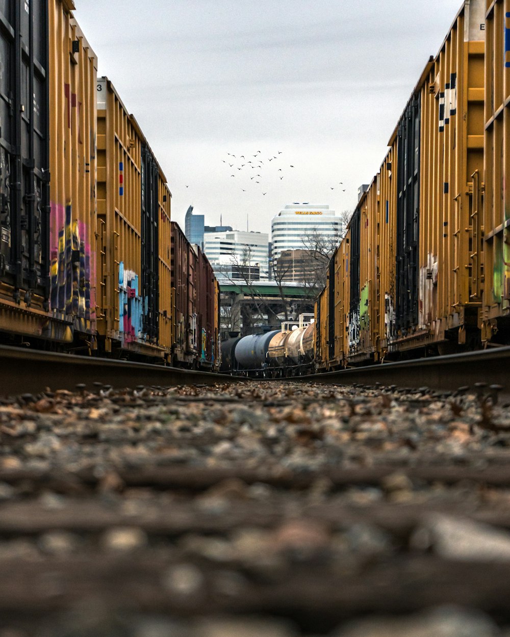 brown and black train on rail tracks during daytime