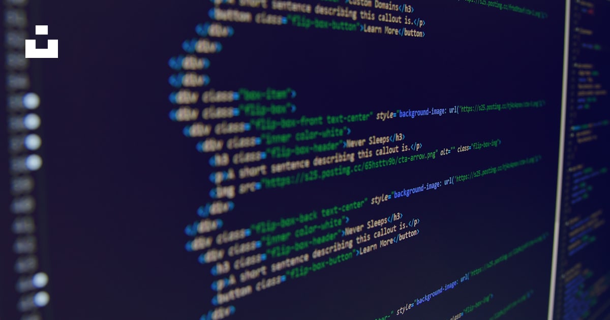 A close up of a computer screen with code code on it photo – Free ...