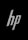 The image displays a stylized lowercase 'hp' logo in white color against a black background.