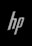 The image displays a stylized lowercase 'hp' logo in white color against a black background.