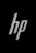 The image displays a stylized lowercase 'hp' logo in white color against a black background.