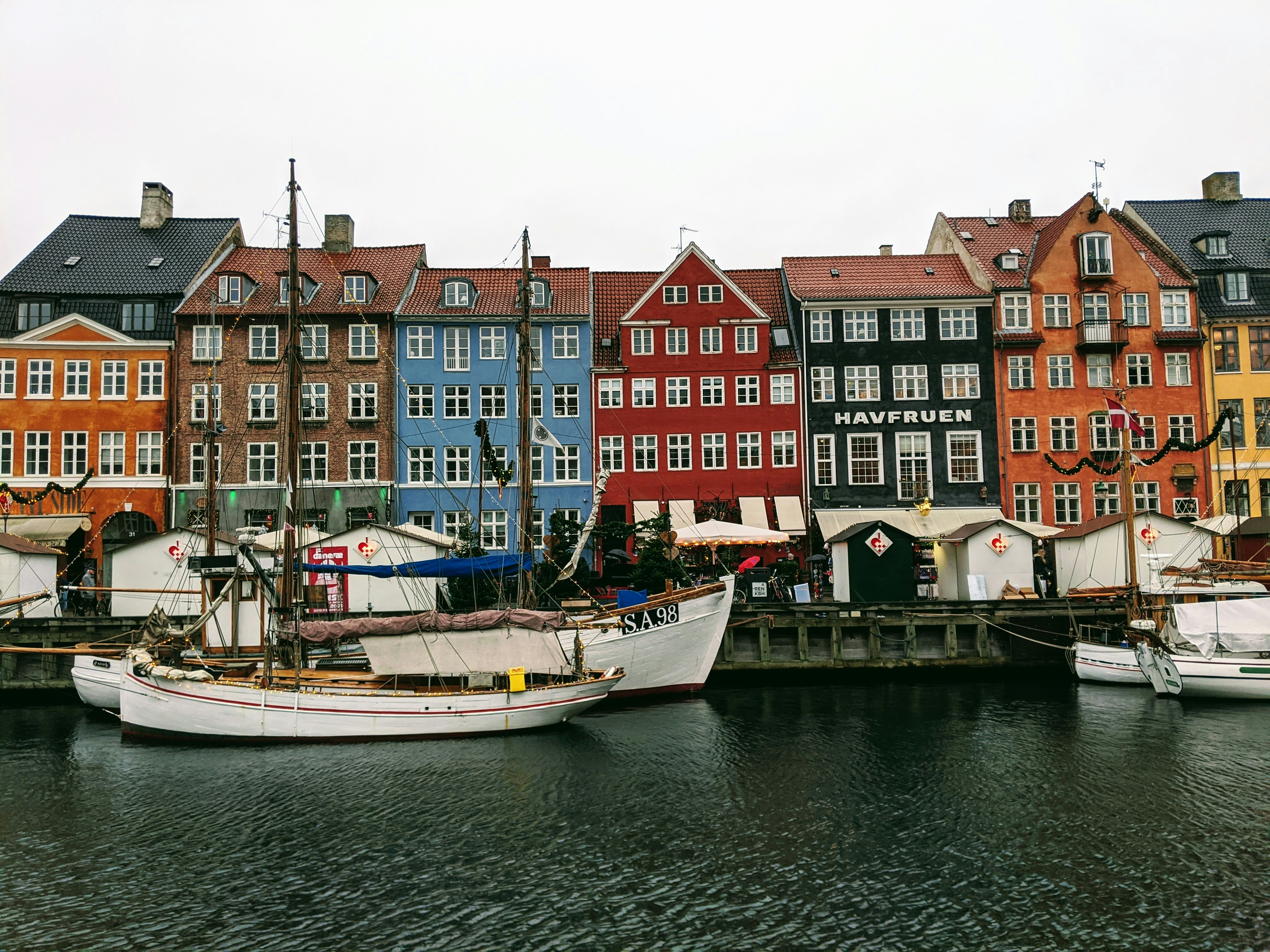 white boat on body of water near buildings during daytime, Nyhavn
