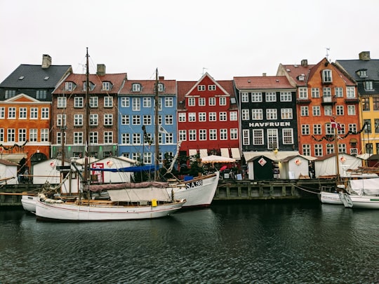 white boat on body of water near buildings during daytime in Nyhavn Denmark
