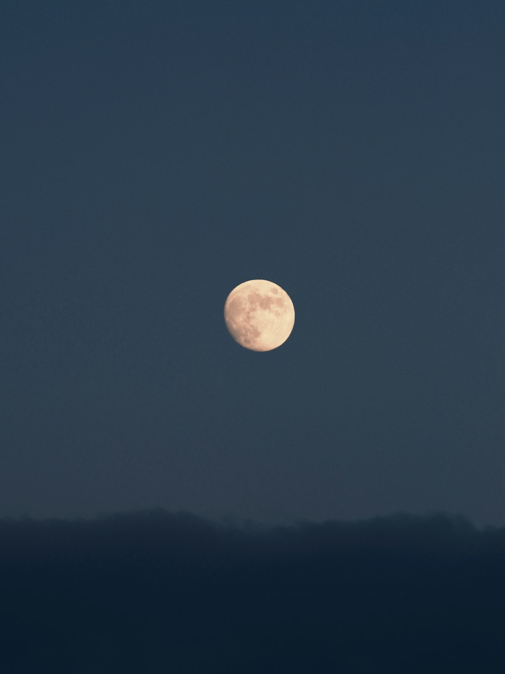 a full moon is seen in the sky