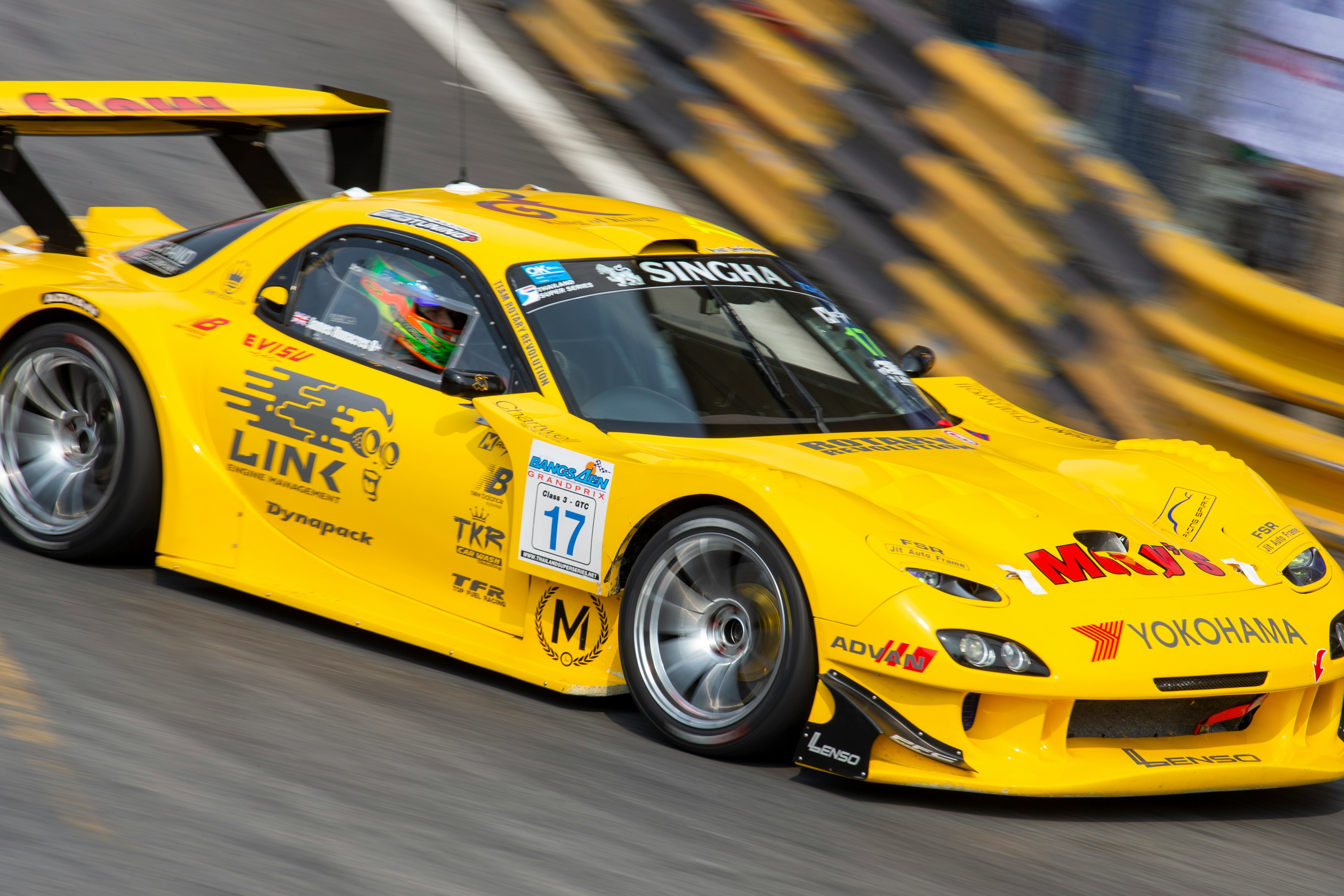 Colorful auto racing.