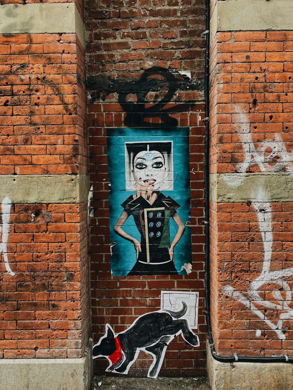 woman in black dress wall art