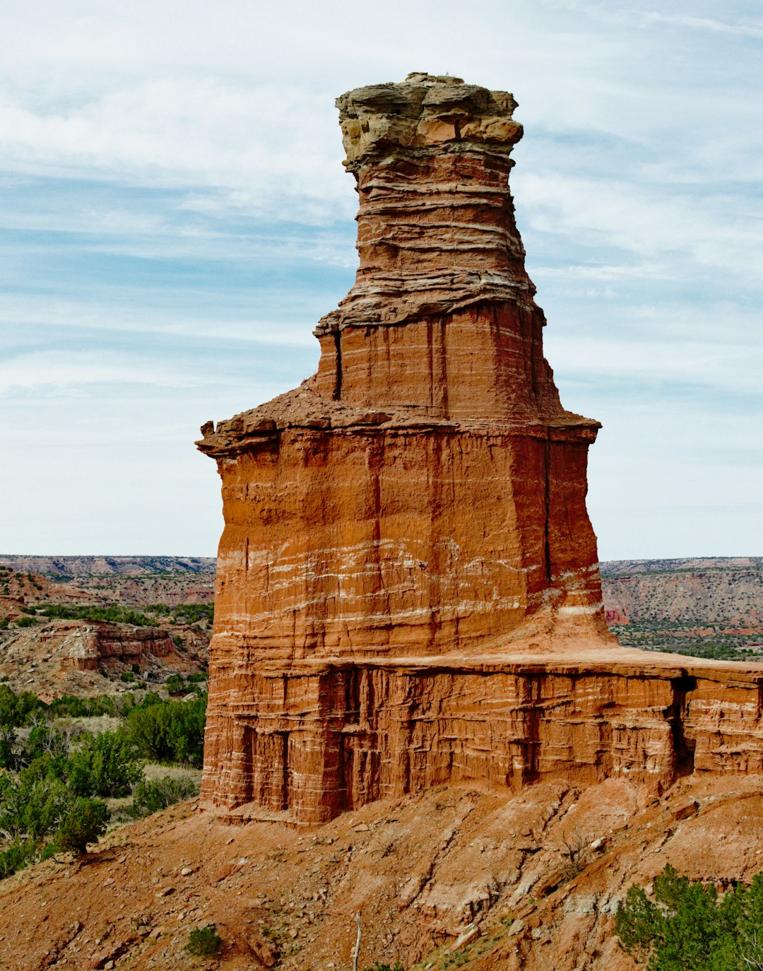 The Lighthouse formation at Palo Duro Canyon, Texas   

A few miles outside of Amarillo, Texas, 2015