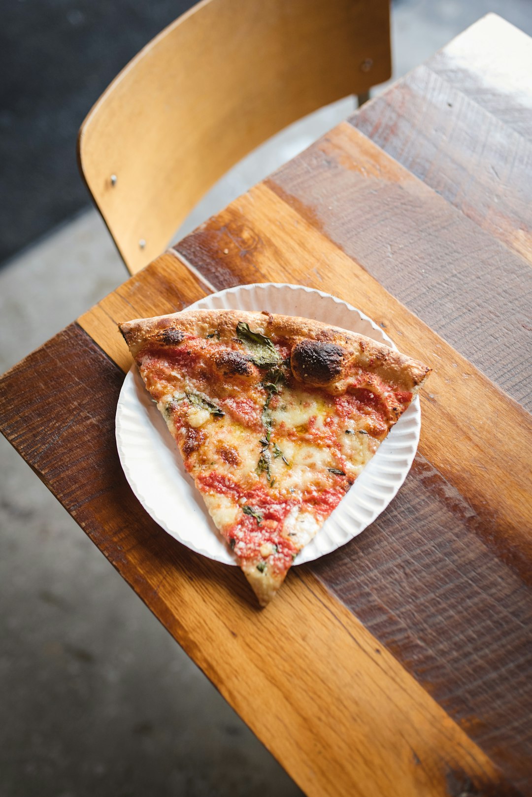 pizza on white ceramic plate