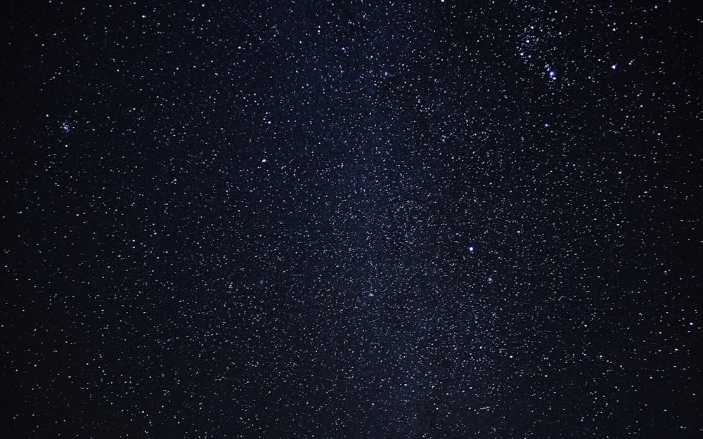 the night sky is filled with stars