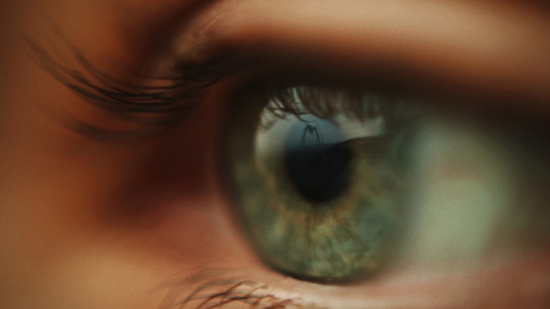 persons eye in close up