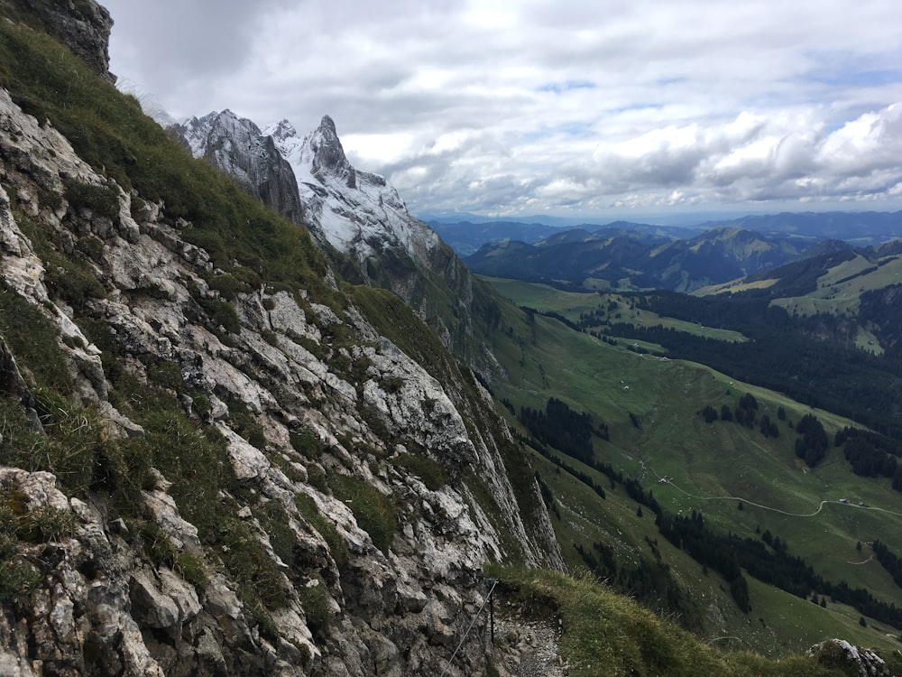 a view of the mountains from a high point of view