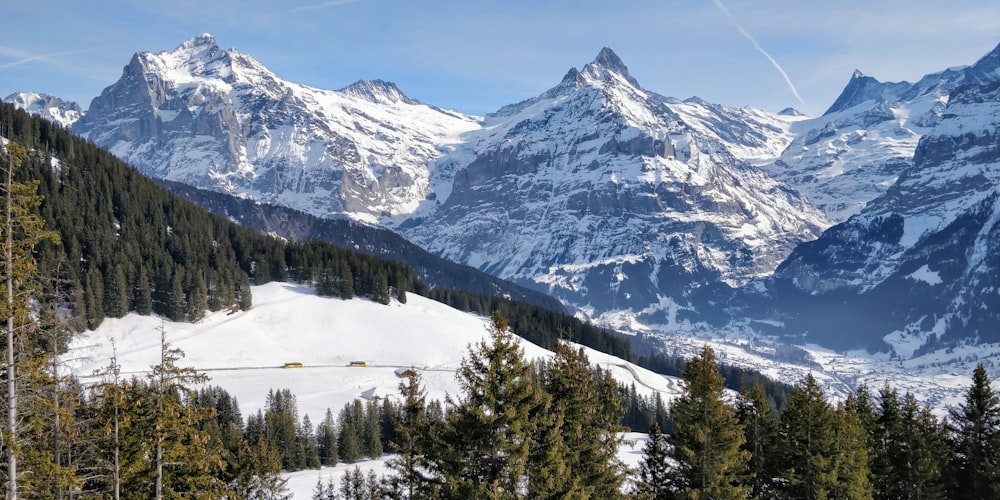 snow covered mountain during daytime