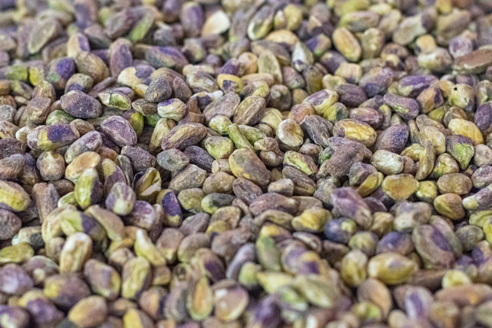 brown and green stones in close up photography