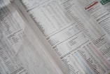a close up of a paper with numbers on it