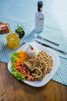pasta dish on white ceramic plate
