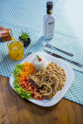 pasta dish on white ceramic plate