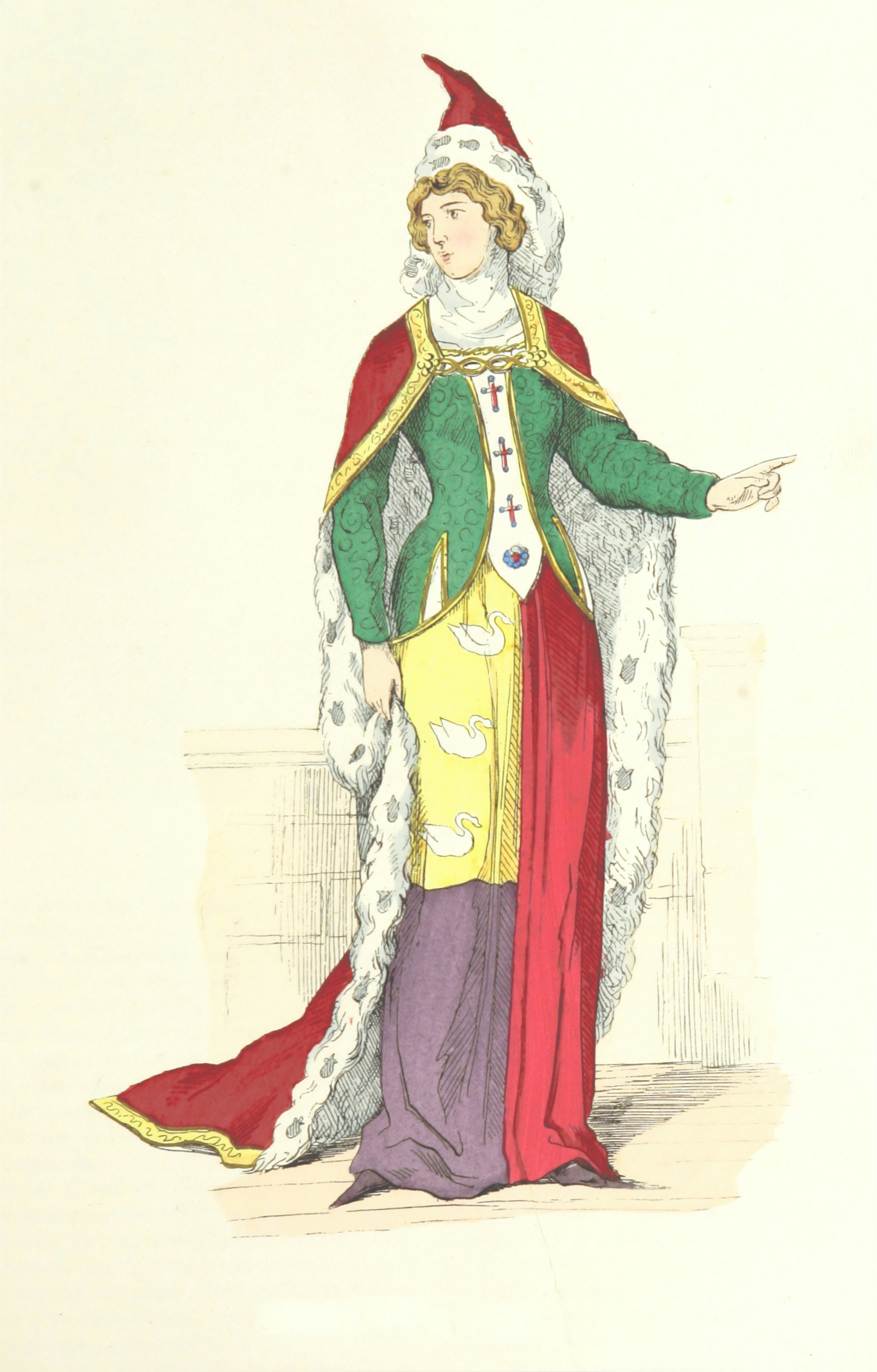 illustration of woman in costume
