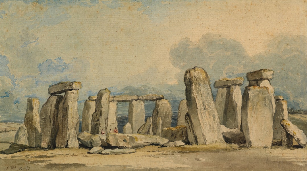 Painting of Stonehenge, Stonehenge, 1845</p></figure><p>by James Ward