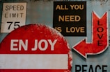 red and white stop sign