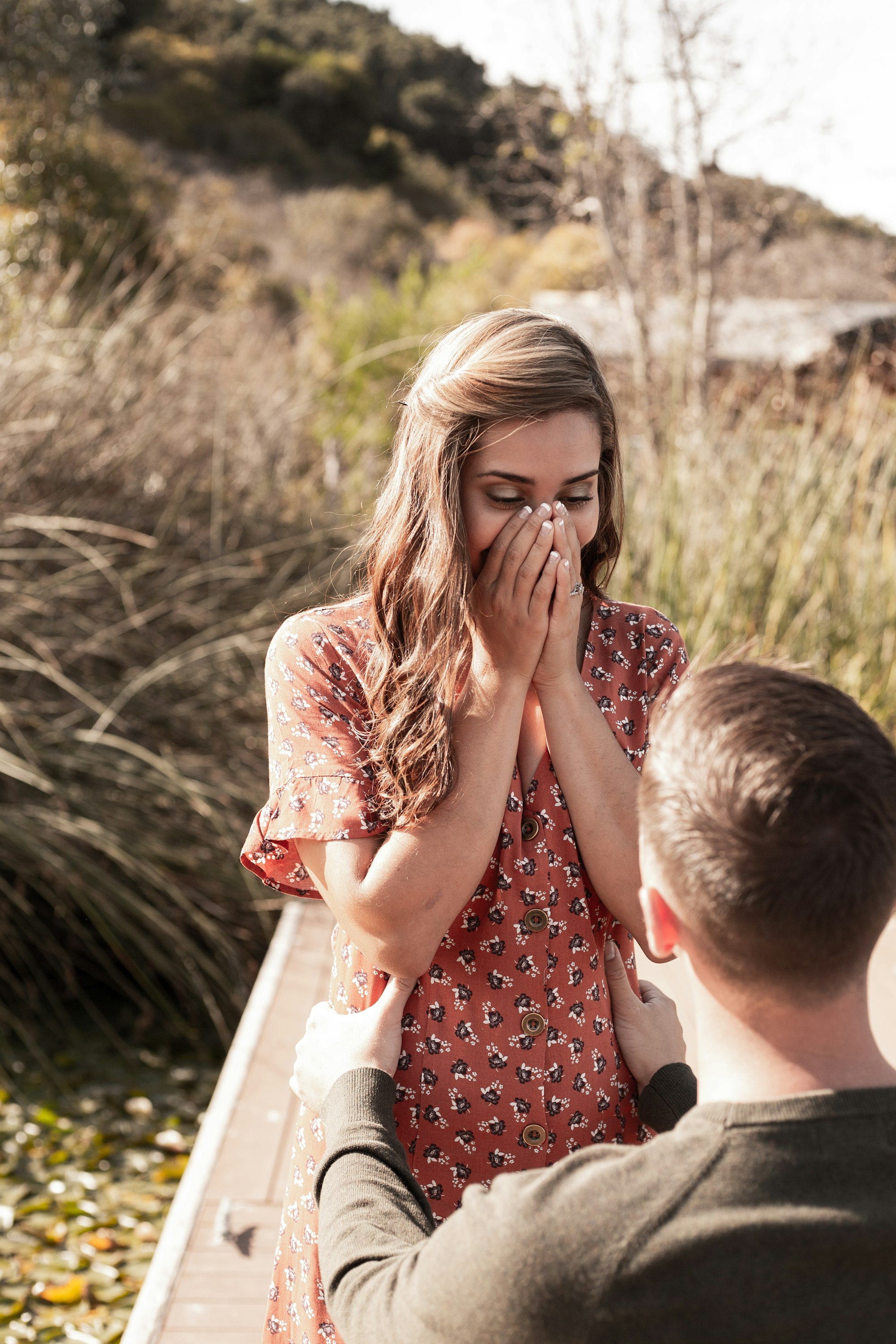 Woman's reaction to a proposal on the lake in San Marcos, CA. These two friends of mine are both in the military, and are some of the most photogenic people I have ever met!