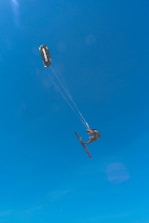 Close-up of kite control techniques demonstrated during a private coaching session.