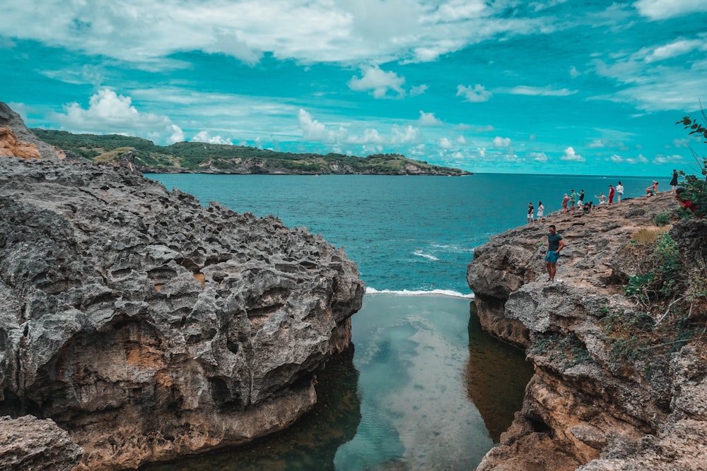 people on beach during daytime