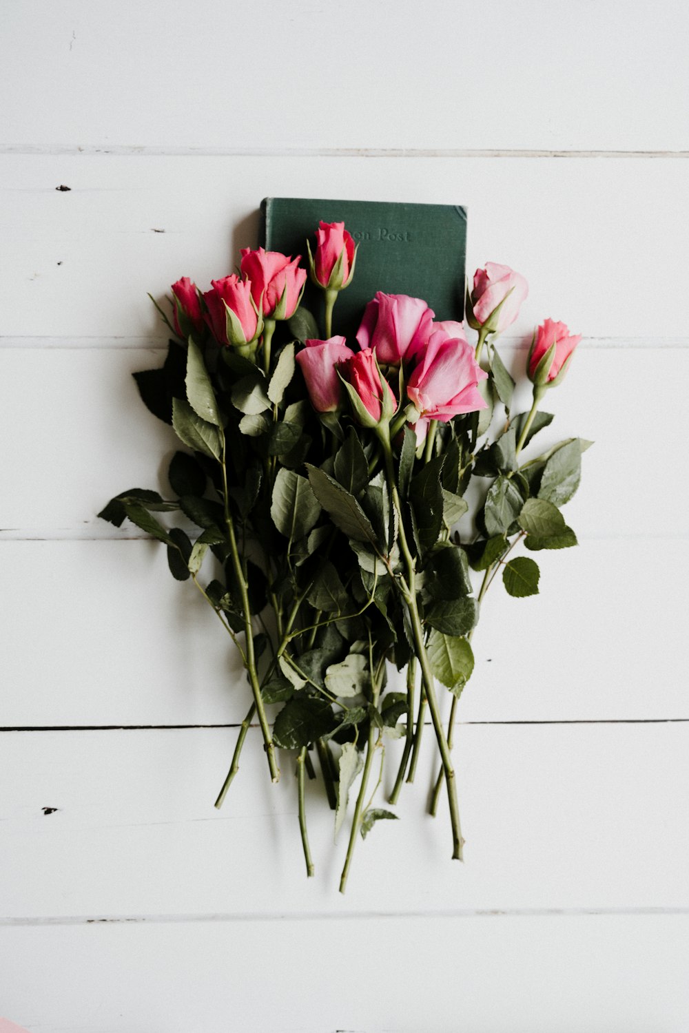 pink and green flower bouquet