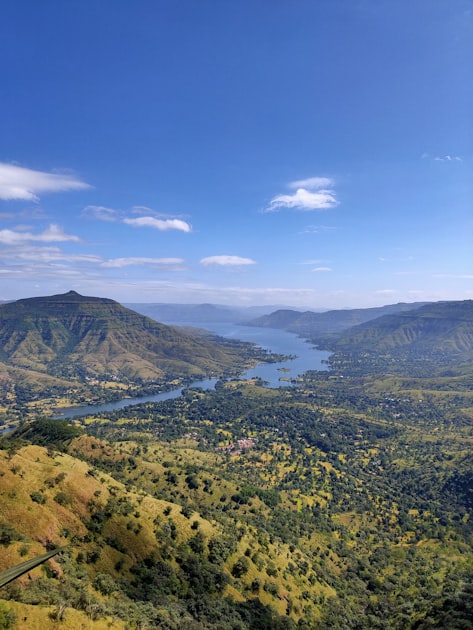 Rolling green hills and valleys of Mahabaleshwar in Maharashtra's Western Ghats