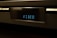 A close-up of a digital display on an electronic device showing the word 'VIDEO' in blue LED light. The device appears to be metallic and has a modern design.